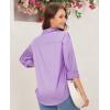 imagesiliteelon Satin Blouses for Women Silk Button Down Shirts Casual Long Sleeve Shirt Business Office Work Tunic TopsLavender