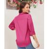 imagesiliteelon Satin Blouses for Women Silk Button Down Shirts Casual Long Sleeve Shirt Business Office Work Tunic TopsMagenta