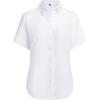 imagesiliteelon Button Down Shirts Women Oxford Shirts Short Sleeve Cotton Wrinkle Free Dress Shirts Work Office BlouseWhite