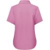 imagesiliteelon Button Down Shirts Women Oxford Shirts Short Sleeve Cotton Wrinkle Free Dress Shirts Work Office BlouseDusty Pink