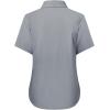 imagesiliteelon Button Down Shirts Women Oxford Shirts Short Sleeve Cotton Wrinkle Free Dress Shirts Work Office BlouseGray