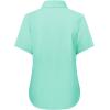 imagesiliteelon Button Down Shirts Women Oxford Shirts Short Sleeve Cotton Wrinkle Free Dress Shirts Work Office BlouseGreen