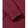 imagesiliteelon Button Down Shirts for Women Long Sleeve Dress Shirts Wrinkle Free Collared Work Office Solid Blouses TopsBurgundy