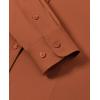 imagesiliteelon Button Down Shirts for Women Long Sleeve Dress Shirts Wrinkle Free Collared Work Office Solid Blouses TopsCaramel