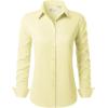 imagesiliteelon Button Down Shirts for Women Long Sleeve Dress Shirts Wrinkle Free Collared Work Office Solid Blouses TopsCream