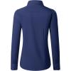 imagesiliteelon Button Down Shirts for Women Long Sleeve Dress Shirts Wrinkle Free Collared Work Office Solid Blouses TopsDark Blue