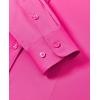 imagesiliteelon Button Down Shirts for Women Long Sleeve Dress Shirts Wrinkle Free Collared Work Office Solid Blouses TopsHot Pink