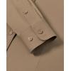 imagesiliteelon Button Down Shirts for Women Long Sleeve Dress Shirts Wrinkle Free Collared Work Office Solid Blouses TopsKhaki