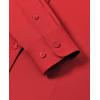 imagesiliteelon Button Down Shirts for Women Long Sleeve Dress Shirts Wrinkle Free Collared Work Office Solid Blouses TopsRed