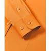 imagesiliteelon Button Down Shirts for Women Long Sleeve Dress Shirts Wrinkle Free Collared Work Office Solid Blouses TopsSaffron