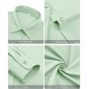 imagesiliteelon Button Down Shirts for Women Wrinkle Free Long Sleeve Shirts Dress Shirts Work Office Blouse Tops with PocketBean Green
