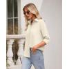 imagesiliteelon Button Down Shirts for Women Wrinkle Free Long Sleeve Shirts Dress Shirts Work Office Blouse Tops with PocketBeige