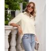 imagesiliteelon Button Down Shirts for Women Wrinkle Free Long Sleeve Shirts Dress Shirts Work Office Blouse Tops with PocketBeige