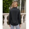 imagesiliteelon Button Down Shirts for Women Wrinkle Free Long Sleeve Shirts Dress Shirts Work Office Blouse Tops with PocketBlack