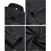 imagesiliteelon Button Down Shirts for Women Wrinkle Free Long Sleeve Shirts Dress Shirts Work Office Blouse Tops with PocketBlack