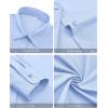 imagesiliteelon Button Down Shirts for Women Wrinkle Free Long Sleeve Shirts Dress Shirts Work Office Blouse Tops with PocketBlue