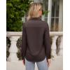 imagesiliteelon Button Down Shirts for Women Wrinkle Free Long Sleeve Shirts Dress Shirts Work Office Blouse Tops with PocketBrown