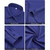 imagesiliteelon Button Down Shirts for Women Wrinkle Free Long Sleeve Shirts Dress Shirts Work Office Blouse Tops with PocketBusiness Blue