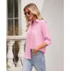 imagesiliteelon Button Down Shirts for Women Wrinkle Free Long Sleeve Shirts Dress Shirts Work Office Blouse Tops with PocketCherry Blossom Pink