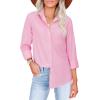 imagesiliteelon Button Down Shirts for Women Wrinkle Free Long Sleeve Shirts Dress Shirts Work Office Blouse Tops with PocketCherry Blossom Pink