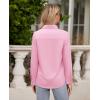 imagesiliteelon Button Down Shirts for Women Wrinkle Free Long Sleeve Shirts Dress Shirts Work Office Blouse Tops with PocketCherry Blossom Pink