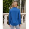 imagesiliteelon Button Down Shirts for Women Wrinkle Free Long Sleeve Shirts Dress Shirts Work Office Blouse Tops with PocketCobalt Blue