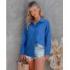 imagesiliteelon Button Down Shirts for Women Wrinkle Free Long Sleeve Shirts Dress Shirts Work Office Blouse Tops with PocketCobalt Blue