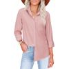 imagesiliteelon Button Down Shirts for Women Wrinkle Free Long Sleeve Shirts Dress Shirts Work Office Blouse Tops with PocketDark Pink