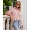 imagesiliteelon Button Down Shirts for Women Wrinkle Free Long Sleeve Shirts Dress Shirts Work Office Blouse Tops with PocketDark Pink
