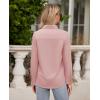 imagesiliteelon Button Down Shirts for Women Wrinkle Free Long Sleeve Shirts Dress Shirts Work Office Blouse Tops with PocketDark Pink
