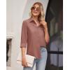 imagesiliteelon Button Down Shirts for Women Wrinkle Free Long Sleeve Shirts Dress Shirts Work Office Blouse Tops with PocketDusty Rose
