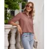 imagesiliteelon Button Down Shirts for Women Wrinkle Free Long Sleeve Shirts Dress Shirts Work Office Blouse Tops with PocketDusty Rose
