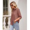 imagesiliteelon Button Down Shirts for Women Wrinkle Free Long Sleeve Shirts Dress Shirts Work Office Blouse Tops with PocketDusty Rose