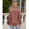 imagesiliteelon Button Down Shirts for Women Wrinkle Free Long Sleeve Shirts Dress Shirts Work Office Blouse Tops with PocketDusty Rose