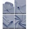 imagesiliteelon Button Down Shirts for Women Wrinkle Free Long Sleeve Shirts Dress Shirts Work Office Blouse Tops with PocketGray Blue