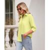 imagesiliteelon Button Down Shirts for Women Wrinkle Free Long Sleeve Shirts Dress Shirts Work Office Blouse Tops with PocketLemon Yellow