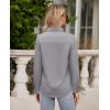imagesiliteelon Button Down Shirts for Women Wrinkle Free Long Sleeve Shirts Dress Shirts Work Office Blouse Tops with PocketLight Gray