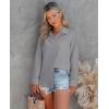 imagesiliteelon Button Down Shirts for Women Wrinkle Free Long Sleeve Shirts Dress Shirts Work Office Blouse Tops with PocketLight Gray