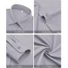 imagesiliteelon Button Down Shirts for Women Wrinkle Free Long Sleeve Shirts Dress Shirts Work Office Blouse Tops with PocketLight Gray