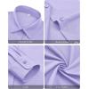 imagesiliteelon Button Down Shirts for Women Wrinkle Free Long Sleeve Shirts Dress Shirts Work Office Blouse Tops with PocketLight Purple
