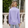 imagesiliteelon Button Down Shirts for Women Wrinkle Free Long Sleeve Shirts Dress Shirts Work Office Blouse Tops with PocketLight Purple