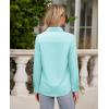 imagesiliteelon Button Down Shirts for Women Wrinkle Free Long Sleeve Shirts Dress Shirts Work Office Blouse Tops with PocketMint Green