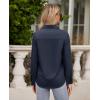 imagesiliteelon Button Down Shirts for Women Wrinkle Free Long Sleeve Shirts Dress Shirts Work Office Blouse Tops with PocketNavy Blue