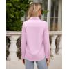 imagesiliteelon Button Down Shirts for Women Wrinkle Free Long Sleeve Shirts Dress Shirts Work Office Blouse Tops with PocketPink