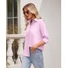 imagesiliteelon Button Down Shirts for Women Wrinkle Free Long Sleeve Shirts Dress Shirts Work Office Blouse Tops with PocketPink