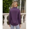 imagesiliteelon Button Down Shirts for Women Wrinkle Free Long Sleeve Shirts Dress Shirts Work Office Blouse Tops with PocketPurple