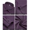 imagesiliteelon Button Down Shirts for Women Wrinkle Free Long Sleeve Shirts Dress Shirts Work Office Blouse Tops with PocketPurple