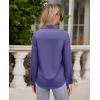 imagesiliteelon Button Down Shirts for Women Wrinkle Free Long Sleeve Shirts Dress Shirts Work Office Blouse Tops with PocketViolet