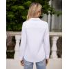 imagesiliteelon Button Down Shirts for Women Wrinkle Free Long Sleeve Shirts Dress Shirts Work Office Blouse Tops with PocketWhite