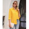imagesiliteelon Button Down Shirts for Women Wrinkle Free Long Sleeve Shirts Dress Shirts Work Office Blouse Tops with PocketYellow